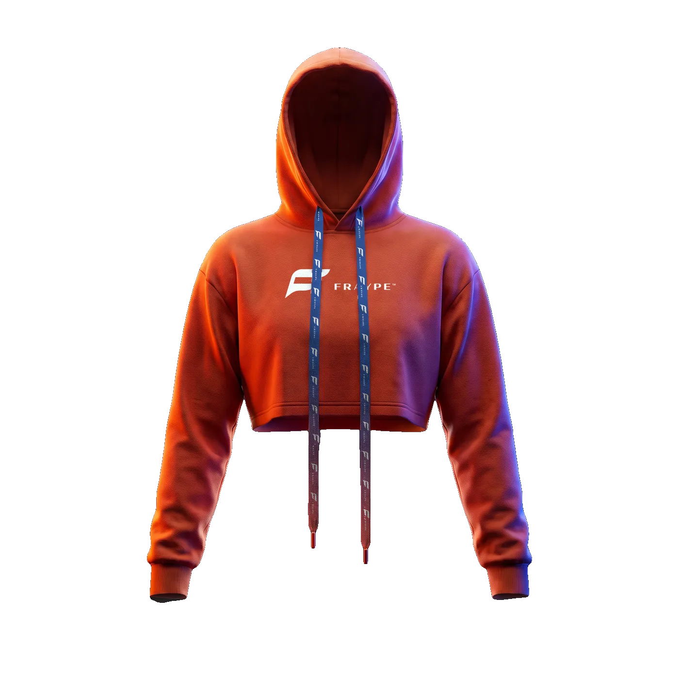 Spirit Crop Hoodie, orange